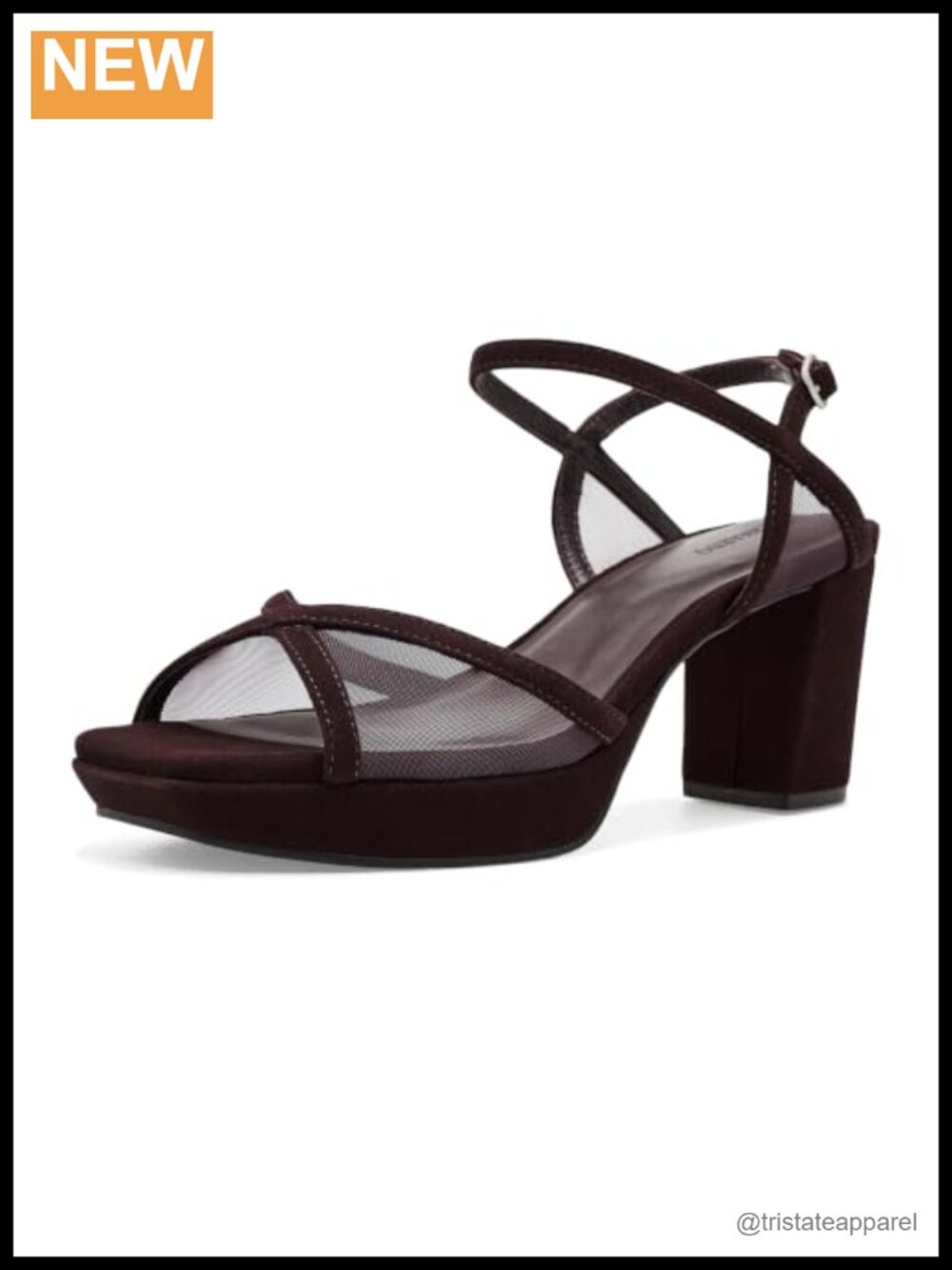 Platform Heeled Sandals with Ankle Strap Buckle Open Toe Suede